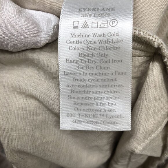 Everlane Way High Drape Pant Womens 6S Short Cream Pleated Wide Leg High Waist - Picture 10 of 11